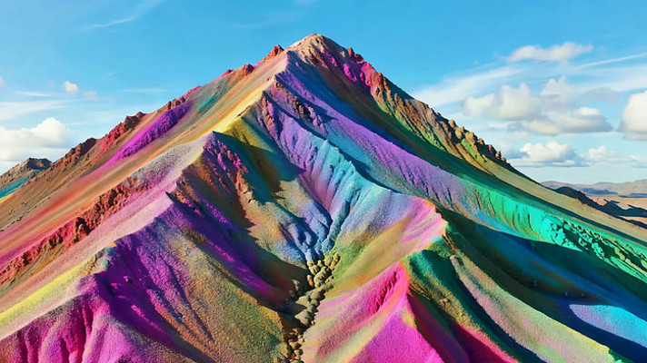 彩色山脉自然风光 彩色山脉自然风光