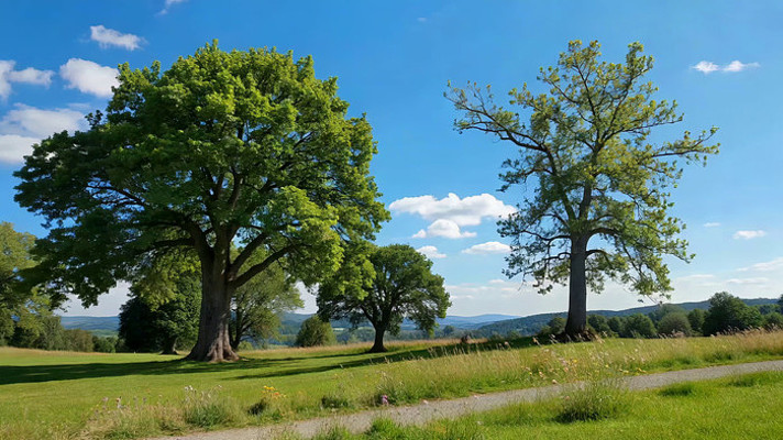 草地大树自然风光素材 草地大树自然风光素材