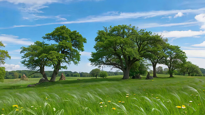 草地树林自然风光素材 草地树林自然风光素材