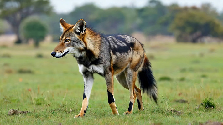 草原上站立的野生动物 草原上站立的野生动物