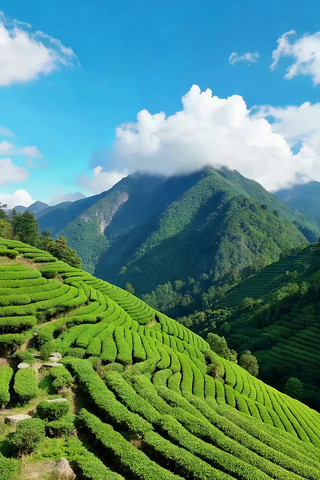 茶山自然风光全景 茶山自然风光全景
