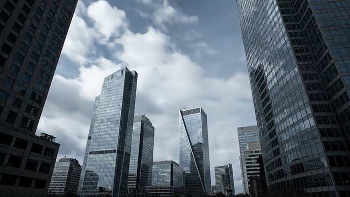 城市高楼大厦仰视全景 城市高楼大厦仰视全景