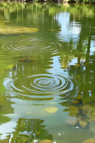 池塘水面涟漪素材 池塘水面涟漪素材