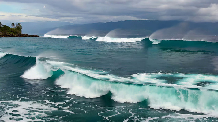 大海海浪景观全景 大海海浪景观全景