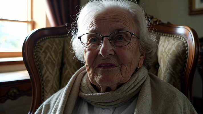 戴眼镜老人坐椅室内场景 戴眼镜老人坐椅室内场景