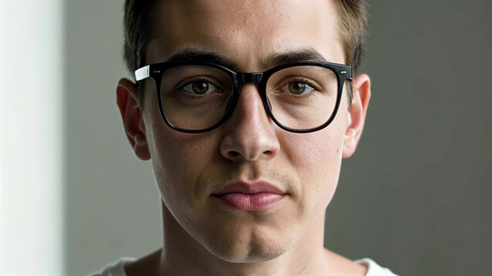 戴眼镜男士特写素材 戴眼镜男士特写素材