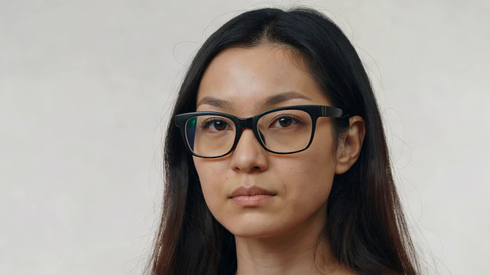 戴眼镜亚洲女性特写 戴眼镜亚洲女性特写