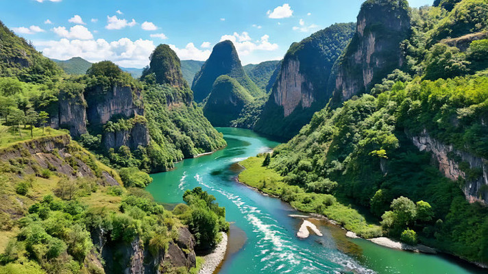 丹霞地貌河流自然风光 丹霞地貌河流自然风光