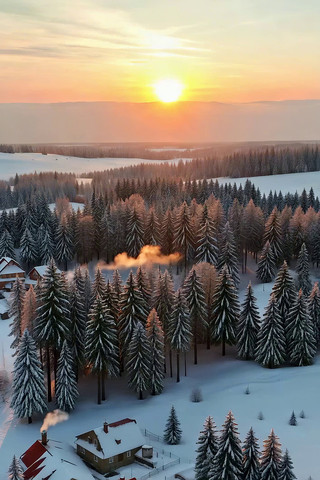 ����ɭ�ִ�ׯ���侰��