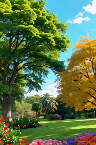 多彩花园绿树花卉景观 多彩花园绿树花卉景观