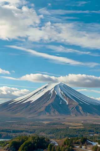 富士山自然风光全景 富士山自然风光全景
