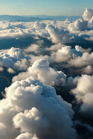 高空俯瞰云海景观 高空俯瞰云海景观