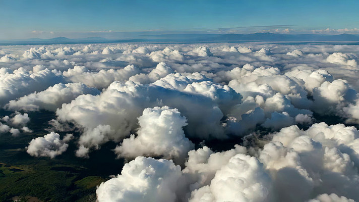 高空俯瞰云海自然风光 高空俯瞰云海自然风光