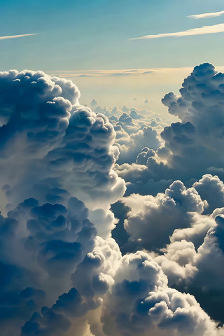 高空俯瞰壮观云层景象 高空俯瞰壮观云层景象
