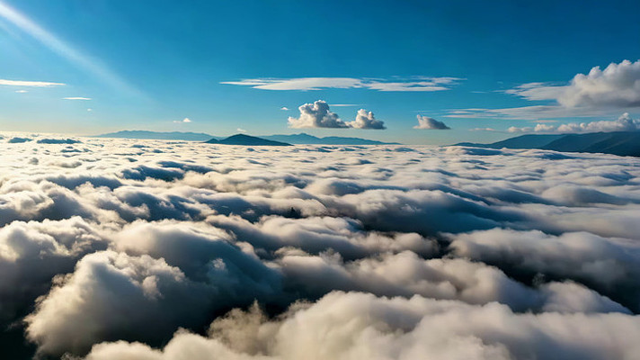 高空云海全景 高空云海全景