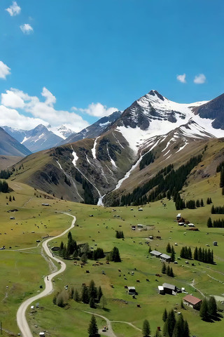 ��ɽ�ݵ���ѩɽ�羰