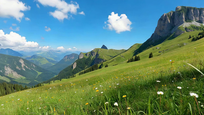 高山草甸自然风光 高山草甸自然风光