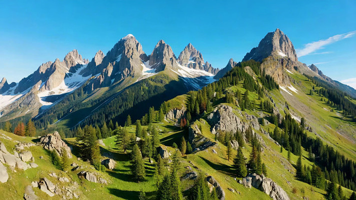 高山森林自然风光 高山森林自然风光