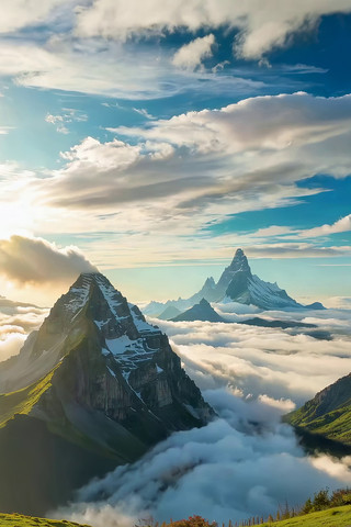 高山云海自然风光 高山云海自然风光