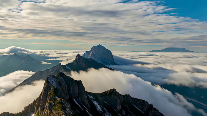 高山云海自然风光 高山云海自然风光