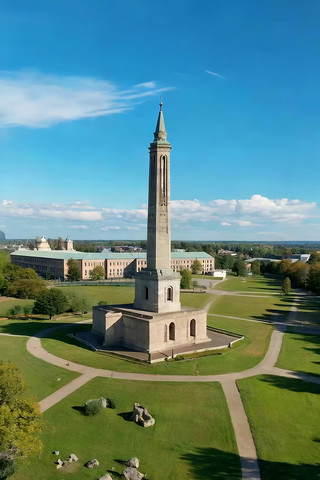 高塔建筑空中俯拍画面 高塔建筑空中俯拍画面
