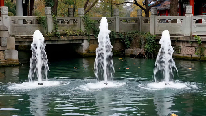 公园喷泉景观 公园喷泉景观