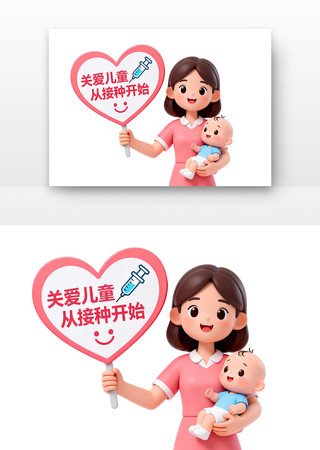 关爱儿童从接种开始儿童预防接种卡通 关爱儿童从接种开始儿童预防接种卡通