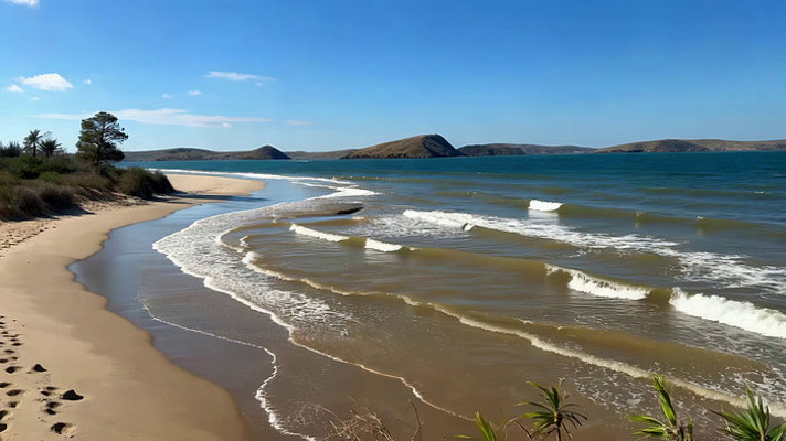 海岸沙滩海浪自然风光 海岸沙滩海浪自然风光