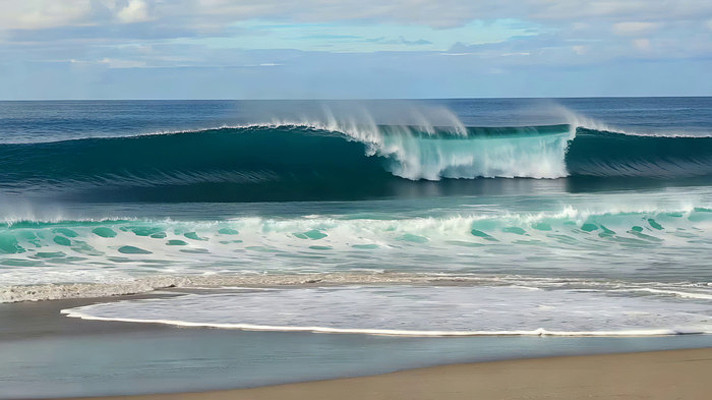 海边翻涌海浪实景 海边翻涌海浪实景