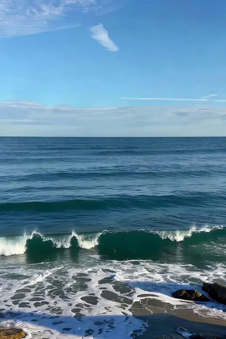 海边海浪拍打沙滩素材 海边海浪拍打沙滩素材