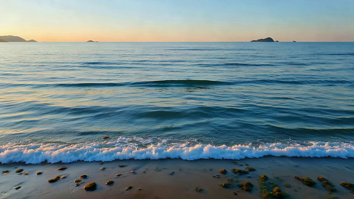 海边海浪起伏自然风光 海边海浪起伏自然风光