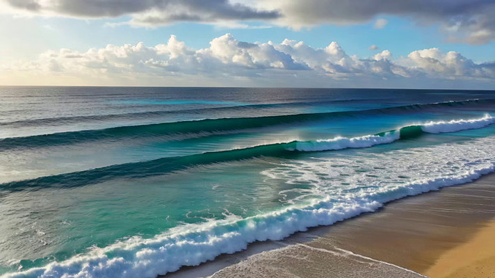 海边海浪全景 海边海浪全景