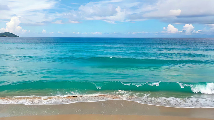 海边海浪沙滩自然风光 海边海浪沙滩自然风光