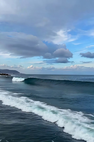 海边海浪涌动全景 海边海浪涌动全景