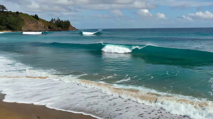 海边海浪自然风光 海边海浪自然风光