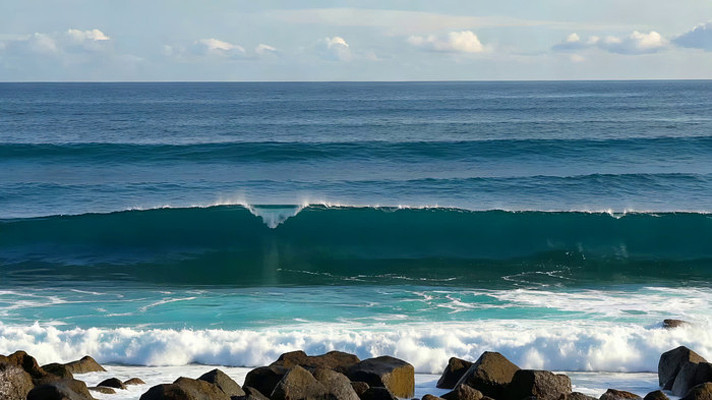 海边礁石海浪景观 海边礁石海浪景观