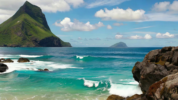 海边青山碧海风景 海边青山碧海风景
