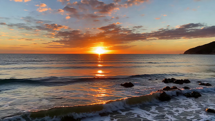 海边日落海景风光 海边日落海景风光