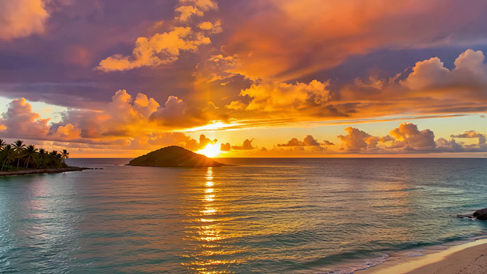 海边日落美景 海边日落美景