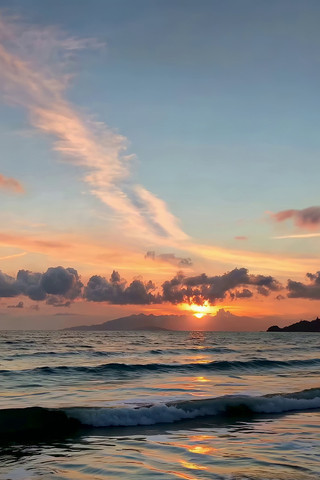 海边日落自然风光 海边日落自然风光