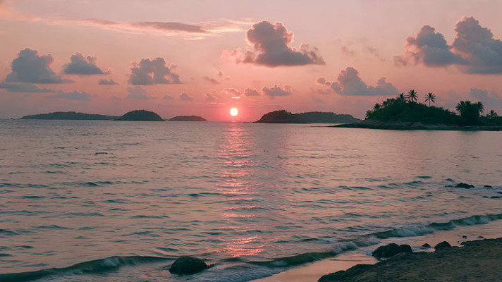 海边日落自然风景 海边日落自然风景