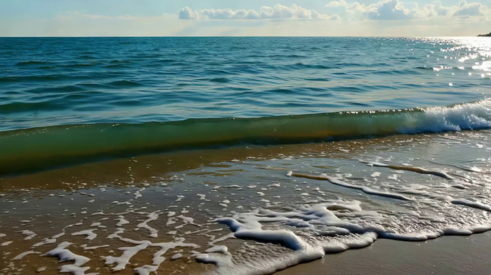 海边沙滩海浪景象 海边沙滩海浪景象