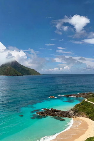 海边沙滩山丘自然风光 海边沙滩山丘自然风光