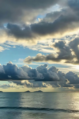 海边天空与海面自然景观 海边天空与海面自然景观