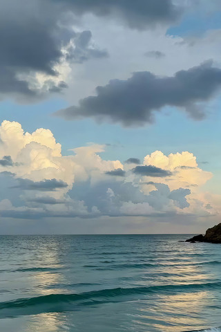海边天空云朵自然风光 海边天空云朵自然风光