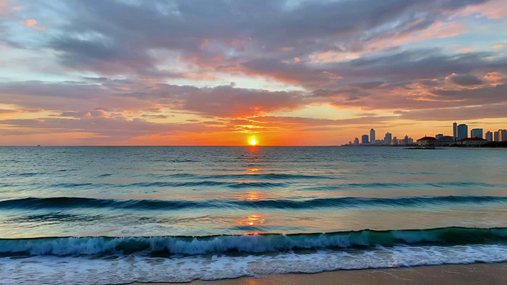 海边夕阳海景 海边夕阳海景