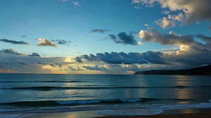 海滨日落海景风光 海滨日落海景风光