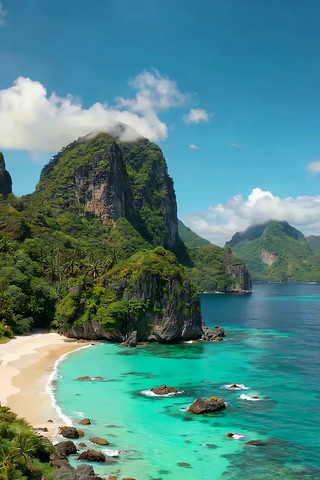 ������⺣̲����ɽ��ɫ