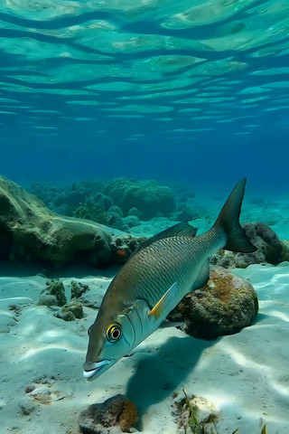 海底单尾鱼游动素材 海底单尾鱼游动素材