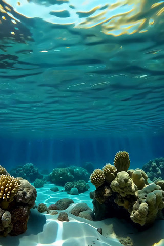 海底珊瑚礁自然景观 海底珊瑚礁自然景观